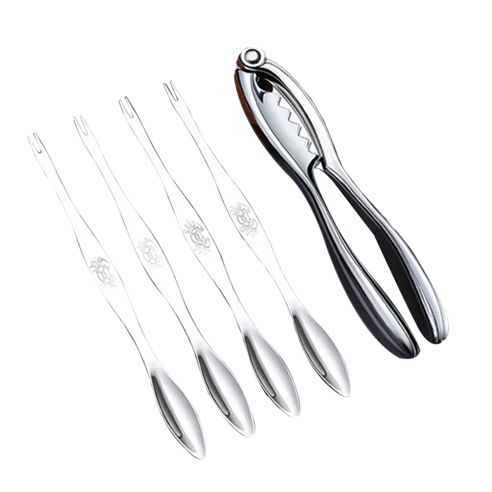 

Crab Clip Needle Spoon Stainless Steel Zinc Alloy Seafood Tools Set Kitchen Lobster Forks Scissors Ergonomic Handle Shrimp