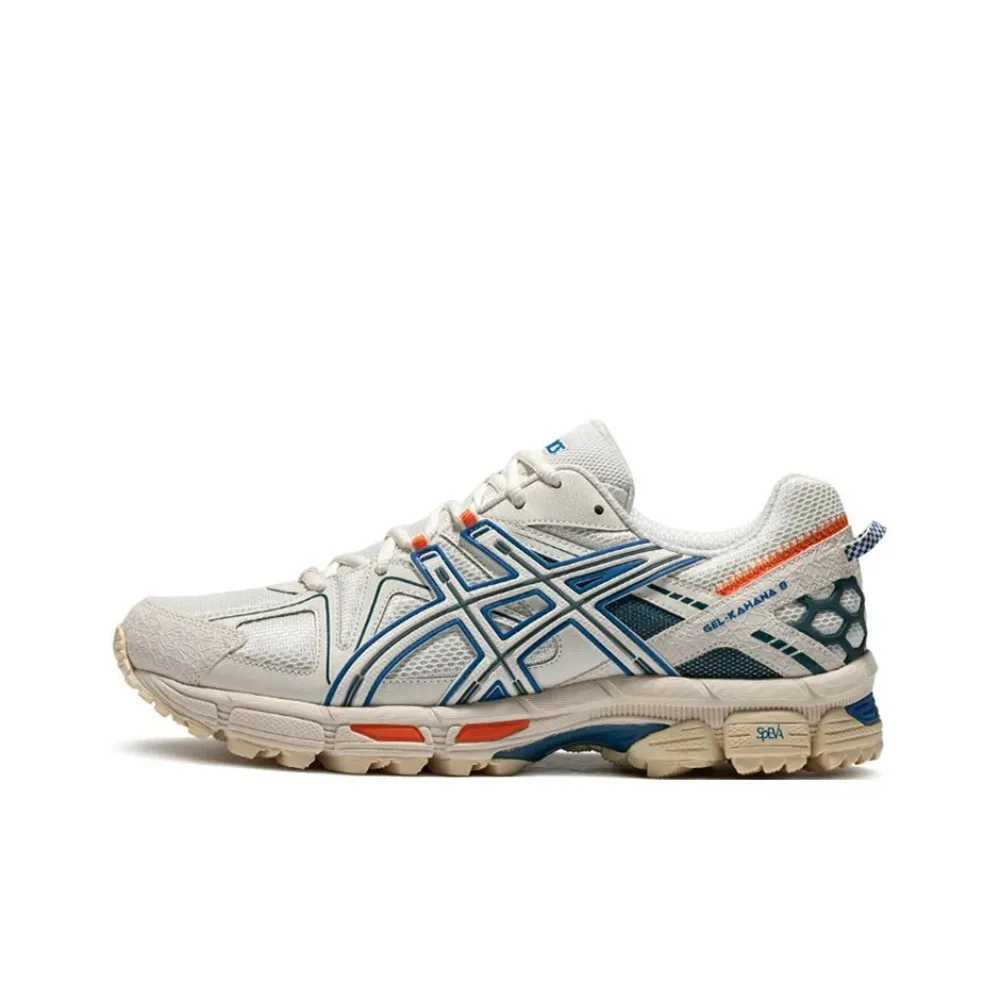 ASICS Gel-Kahana 8: Zapatillas de Running Todoterreno de Caña Baja con Amortiguación Retro para Hombre, Marrón y Azul 1011B109-203
