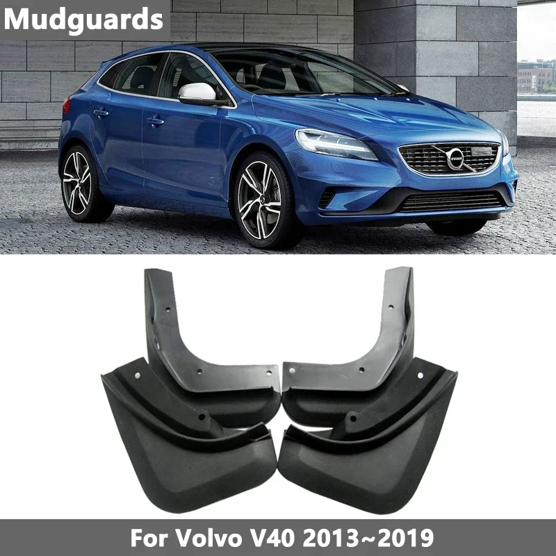 Mudguar For VOLVO V40 Hatchback 2013-2019 2014 2015 Car Mud Flap Mudflaps Splash Guards Front Rear Mudguards Fender Accessories