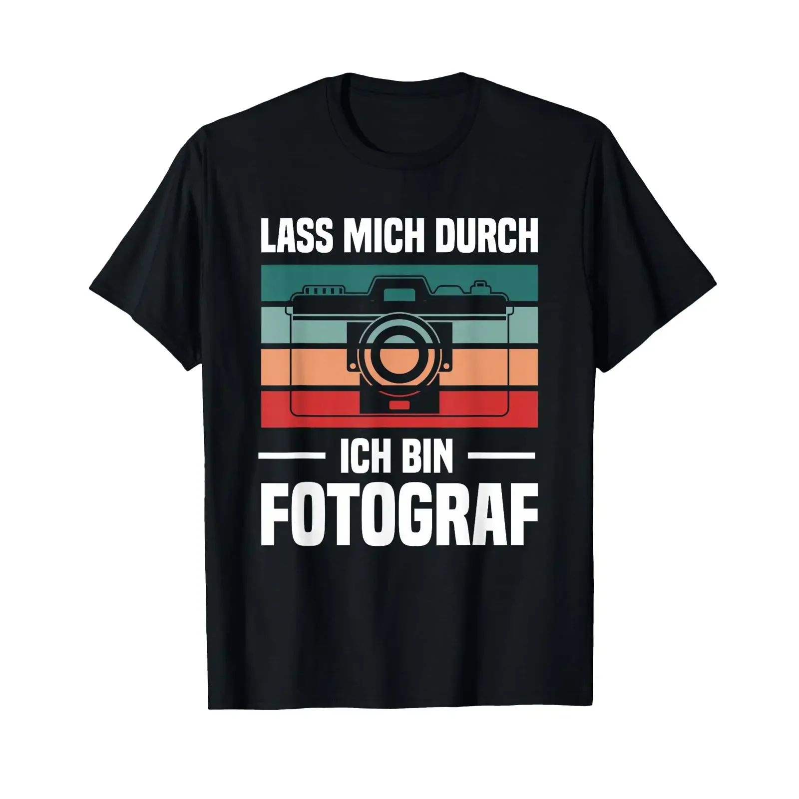 T shirt with German text Lass Mich Durch Ich Bin Fotograf Let me through I am a photographer vintage Washed Breathable fashion