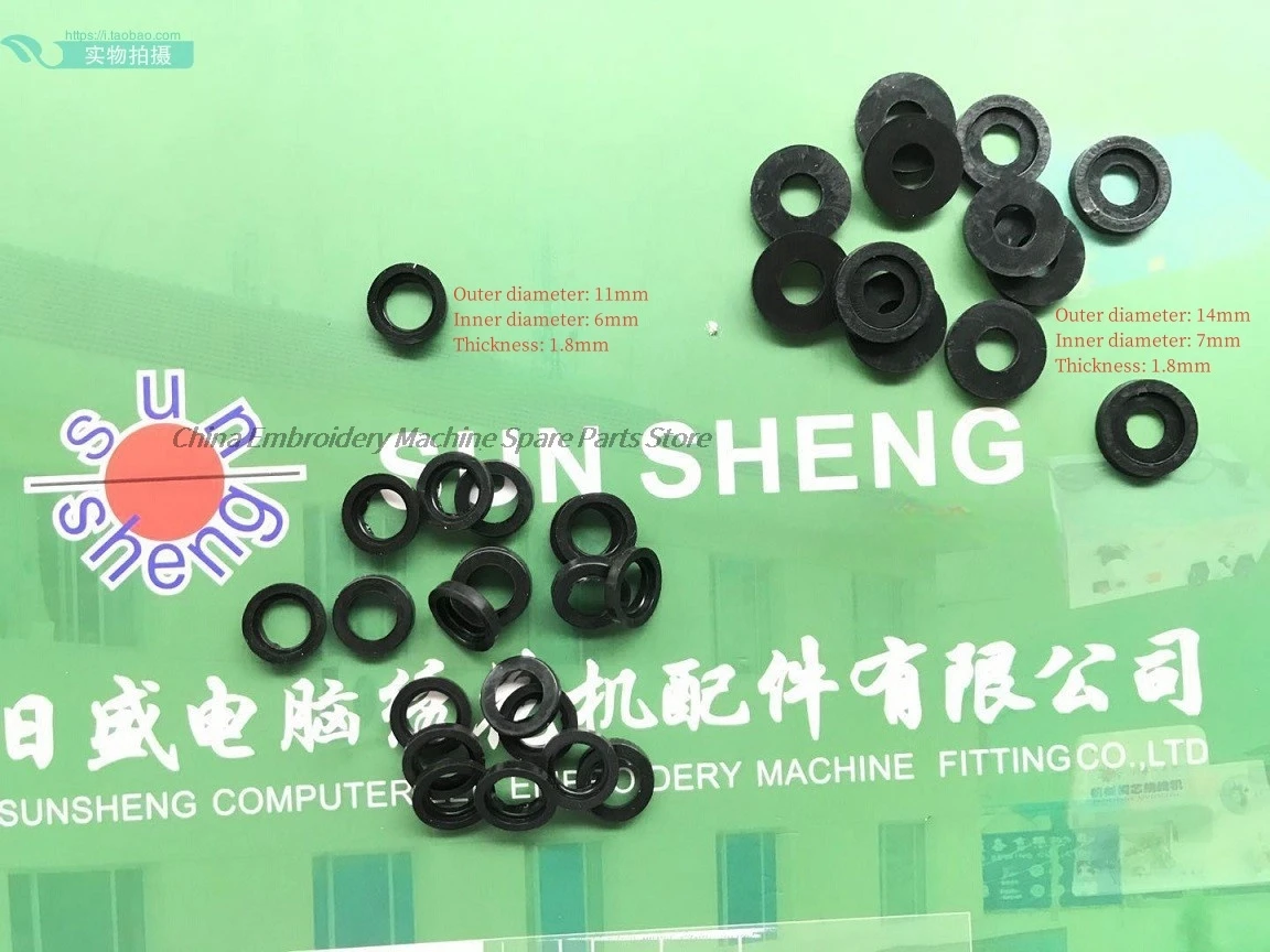 10PCS Silencer Washer Tajima O-Ring High Speed Machine Cell Tweezers Concave Rubber Gasket Computer Embroidery Machine 1.8mm