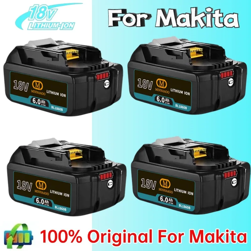 

NEW Original For Makita 18V Battery 6000mAh Compatible with DTD173 DHP487 DJV182 Professional Power Tools Protection 800 sold