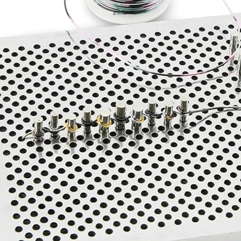 Aluminum Wire Jig Jewelry Making Tool Set Practical Wire Looping Wire Bending Board for DIY Jewelry