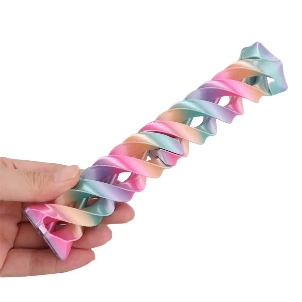 Detachable 3D Spiral Cone Fidget Rotating Spiral Candy Color Spiral Tree Sculptures Fingertip Impossible Shuttle Model