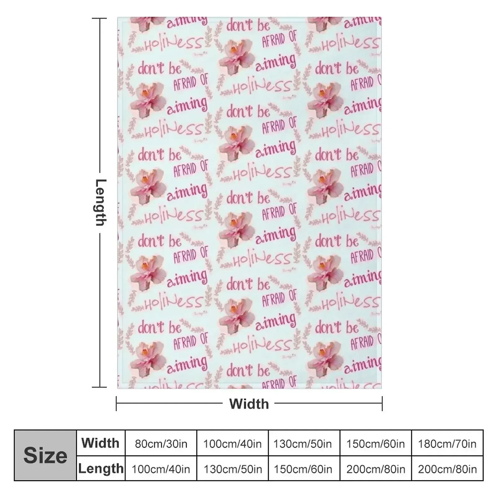 Don't be afraid of aiming Holiness | Ordinary Holiness Collection | Elle Mognet Throw Blanket Luxury Thicken Furrys Blankets