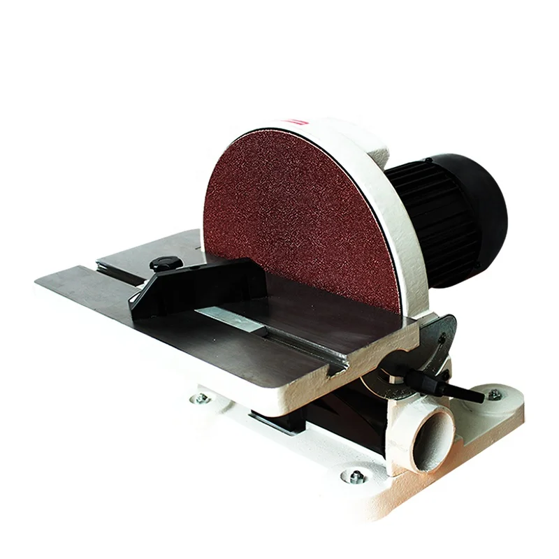 Heavy Duty Steel Motor Sanding Tool Miter Gauge 305mm Bench Disc Sander with Dust Collection Port 220V