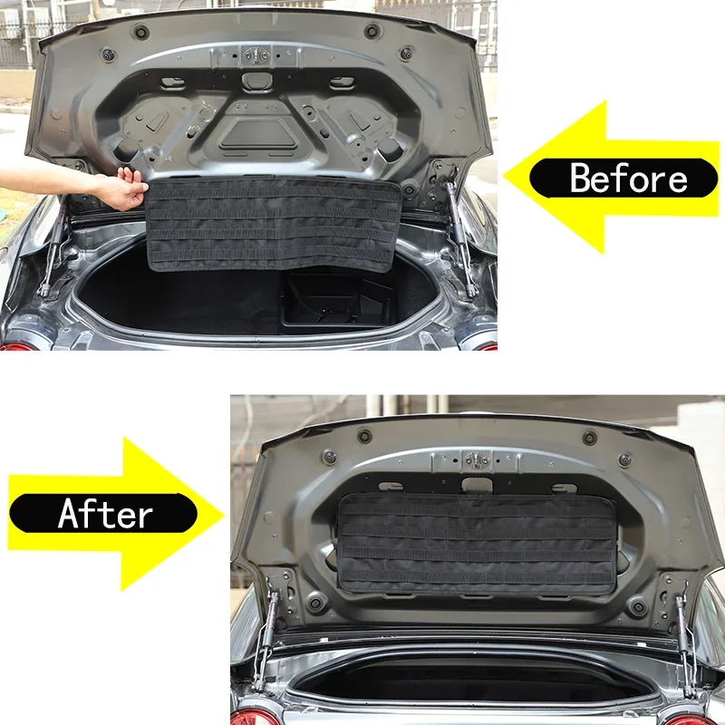 For 2016-2024 Mazda MX-5 ND Oxford Cloth Trunk Gate Storage Bag Decklid Back Tool Bag Car Organizer Stowing Tidying Accessories