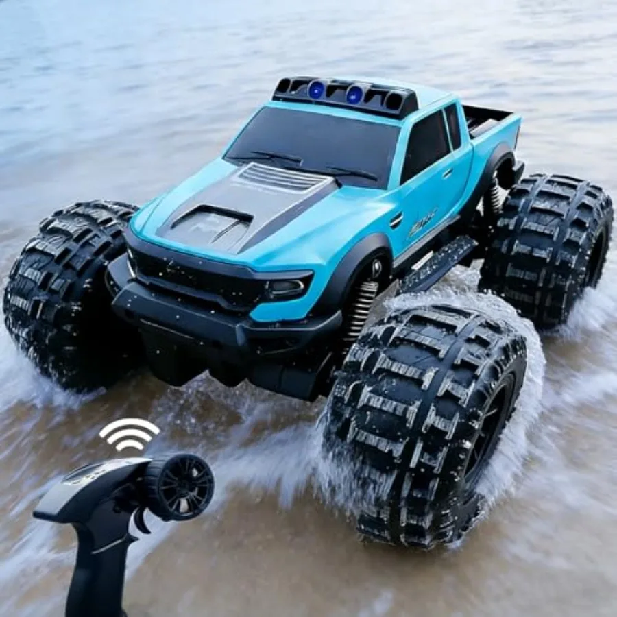 

C8816 Масштаб 1:12 Monster Truck RC Автомобиль-амфибия с дистанционным управлением 4WD Вездеход 2,4G Двойная батарея Водонепроницаемый для озерной травы