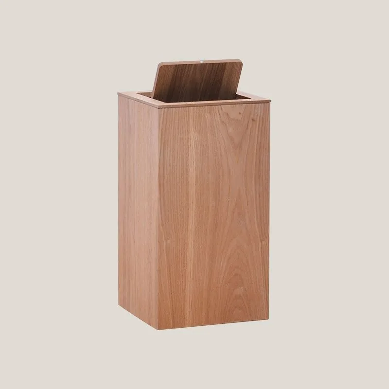 Wooden Waste Bins Large Capaity Living Room Litter Bin Nordic Homestay Hall Trash Bucket Interior Minimalist Wastebasket