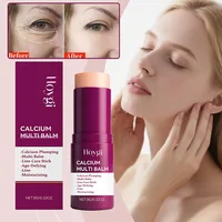Bálsamo múltiple con volumen de calcio, barra coreana para el cuidado de la piel, crema para rostro y ojos, colágeno, hidratación profunda, antiarrugas, adecuado para premaquillaje