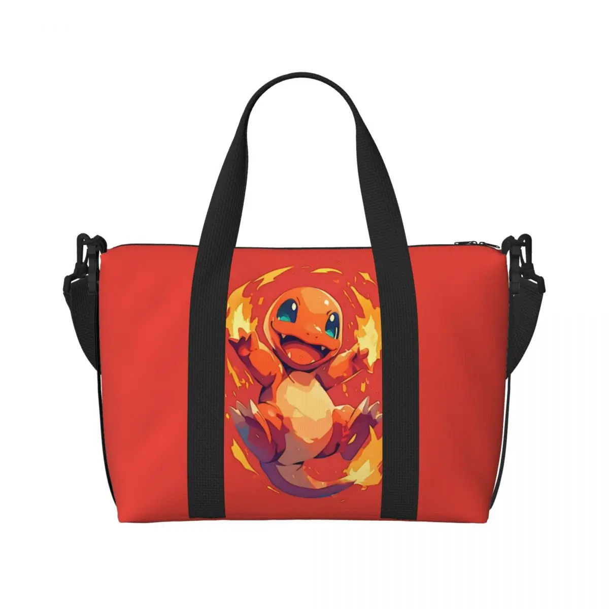 

Пляжная большая сумка Squirtles на заказ, женские видеоигры, большие отделения, спортивные пляжные дорожные сумки