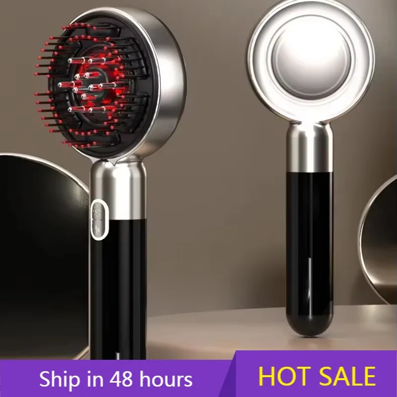 

YTYIN IPX7 Waterproof Smart Electric Scalp Massager Comb Red Light Hair Brush With Oil Applicator