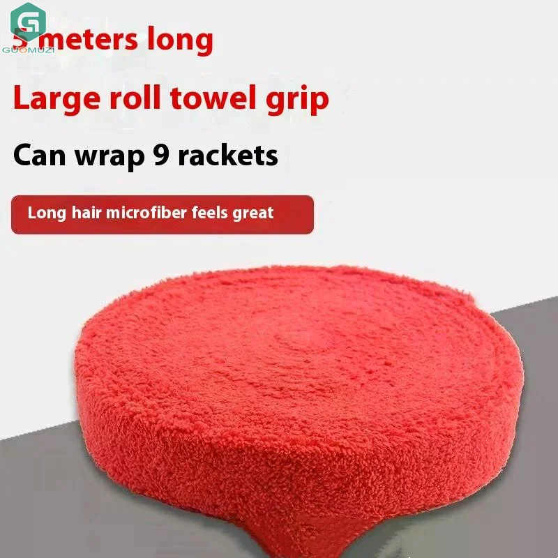 1SetPolyester 5 متر/10 متر منشفة الغراء قبضة مضرب تنس الريشة Overgrips الشريط مضرب قبضة قبضة عدم الانزلاق الشريط الفرقة عرق الريشة