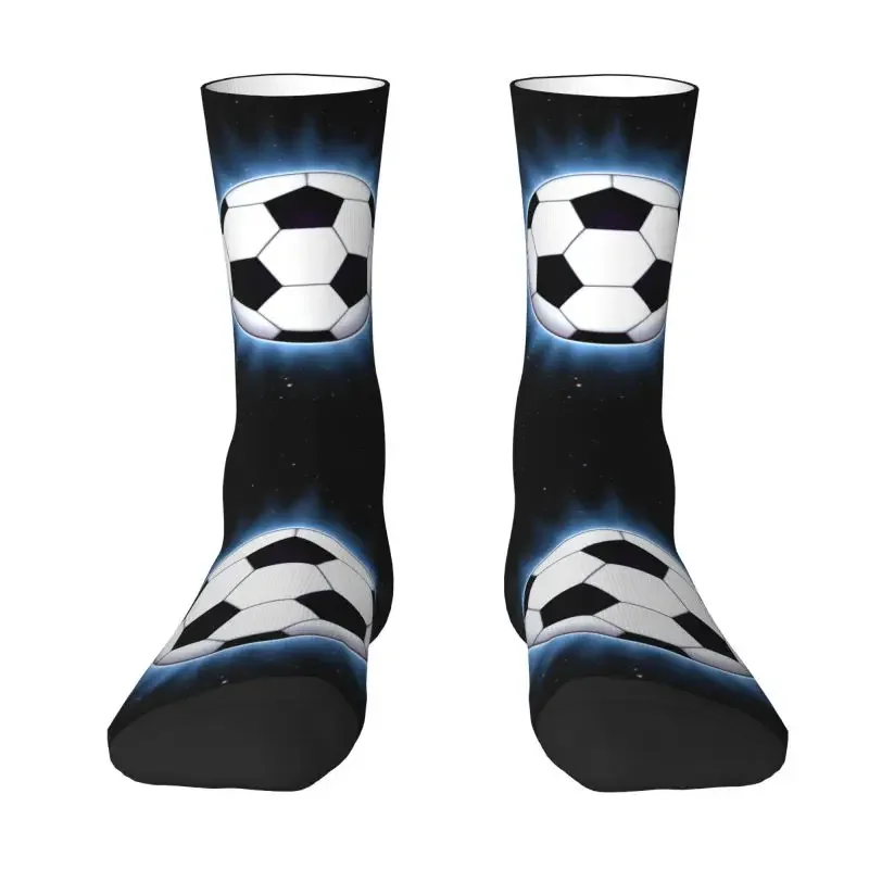 

Soccer Ball Mens Crew Socks Unisex Cool Football Pattern Spring Summer Autumn Winter Dress Socks