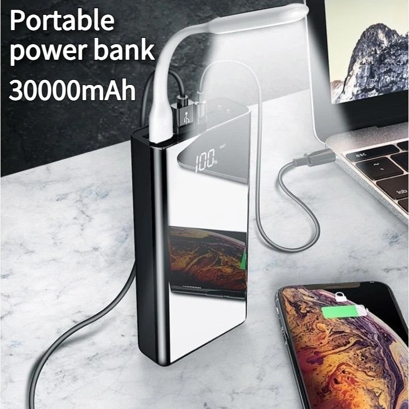 

30000mAh/50000mAh Portable Power Bank,22.5W Super Flash Charge with Digital Display,Outdoor Travel Camping Light, Large-capacity