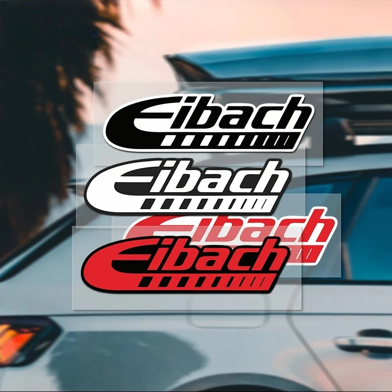 1 calcomanía de vinilo con logotipo Eibach en blanco y negro, impermeable, para decoración de coches, ventanas, motocicletas y portátiles.