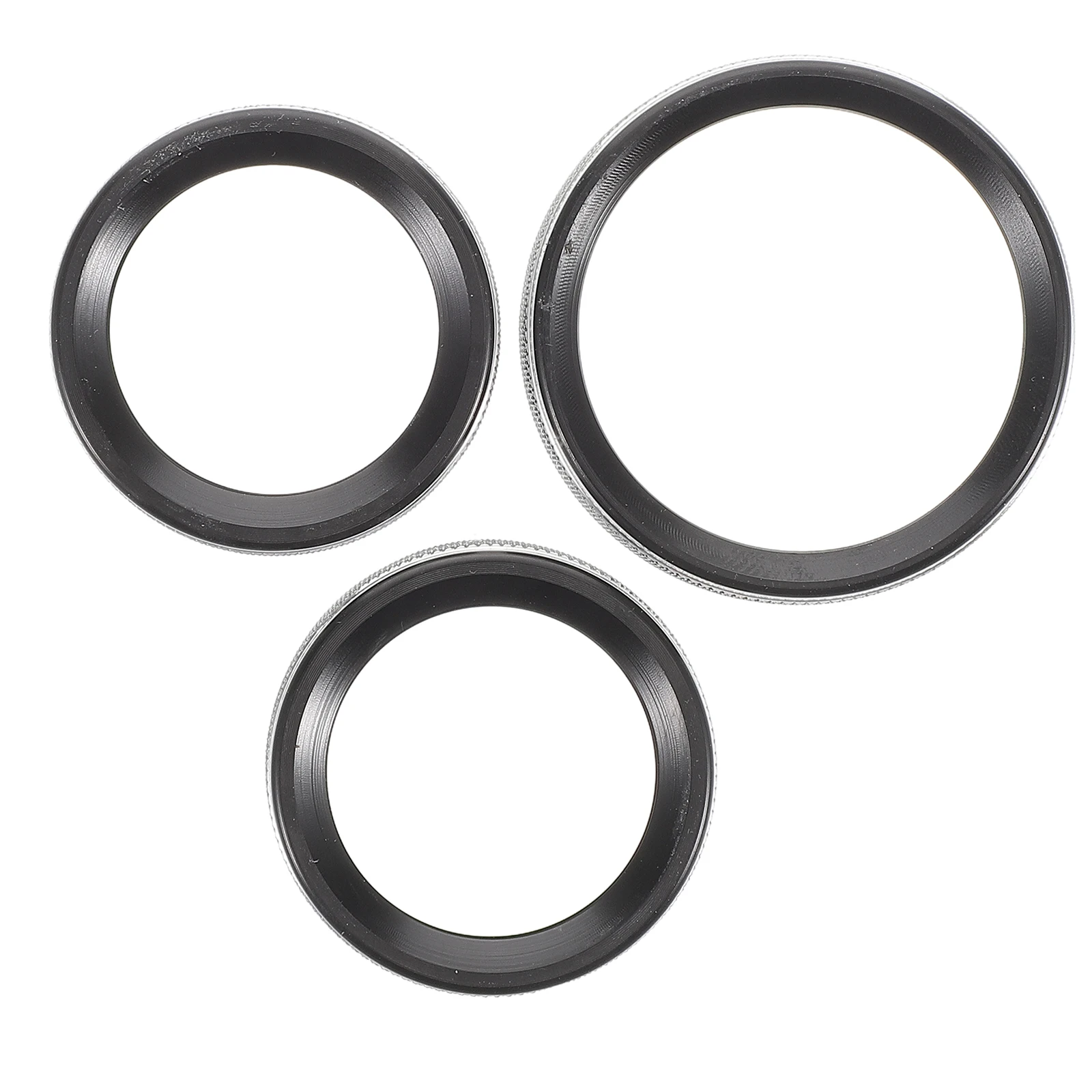 

3pcs Air Conditioner Ring Decorative Circle Aluminum Heater Switch Control Car Knob Trim Knobs Car Interior Button Knob