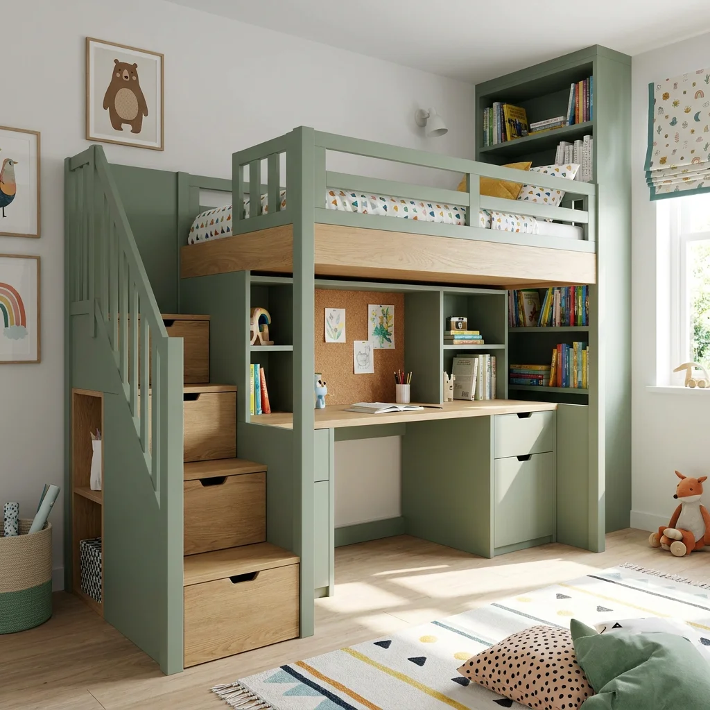 Eco-friendly ENF Grade Children's Room Furniture Set Formaldehyde-free Bespoke Kids Bedroom Furniture Factory Price