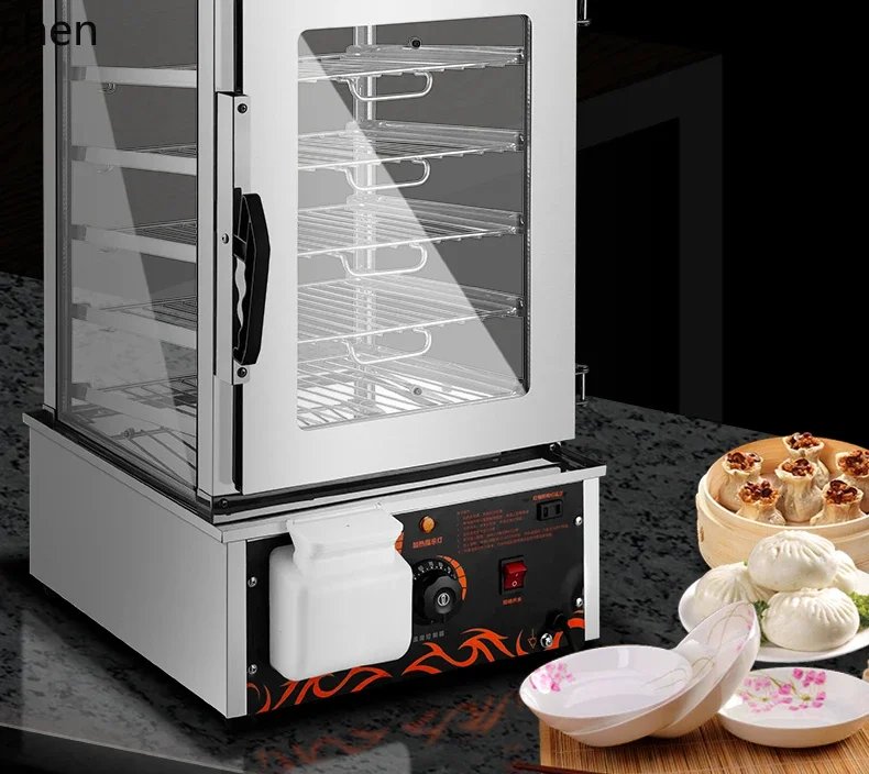 H20- steamer Commercial steamed buns machine Convenience store Electric glass insulation display cabinet Steamer
