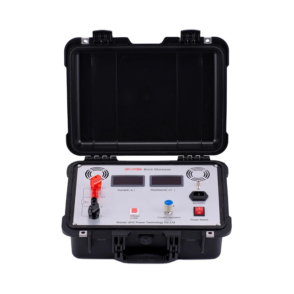 UHV-H100A Contact Resistance Measurement Test Set 100a High Voltage Contact Loop Resistance Tester