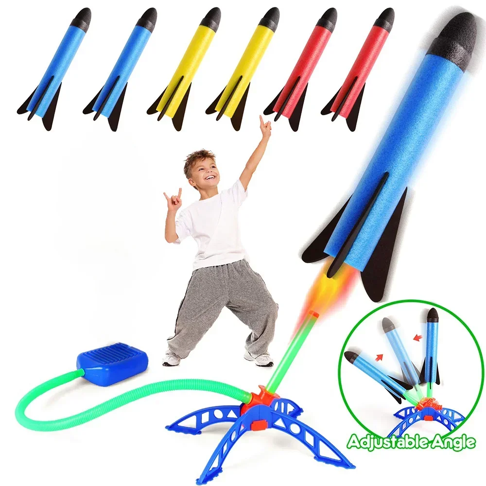 Bambini Air Foot Pump Launcher Toys Gioco sportivo Salto Stomp Set da gioco per bambini all\'aperto Salto Giochi sportivi Giocattoli per bambini