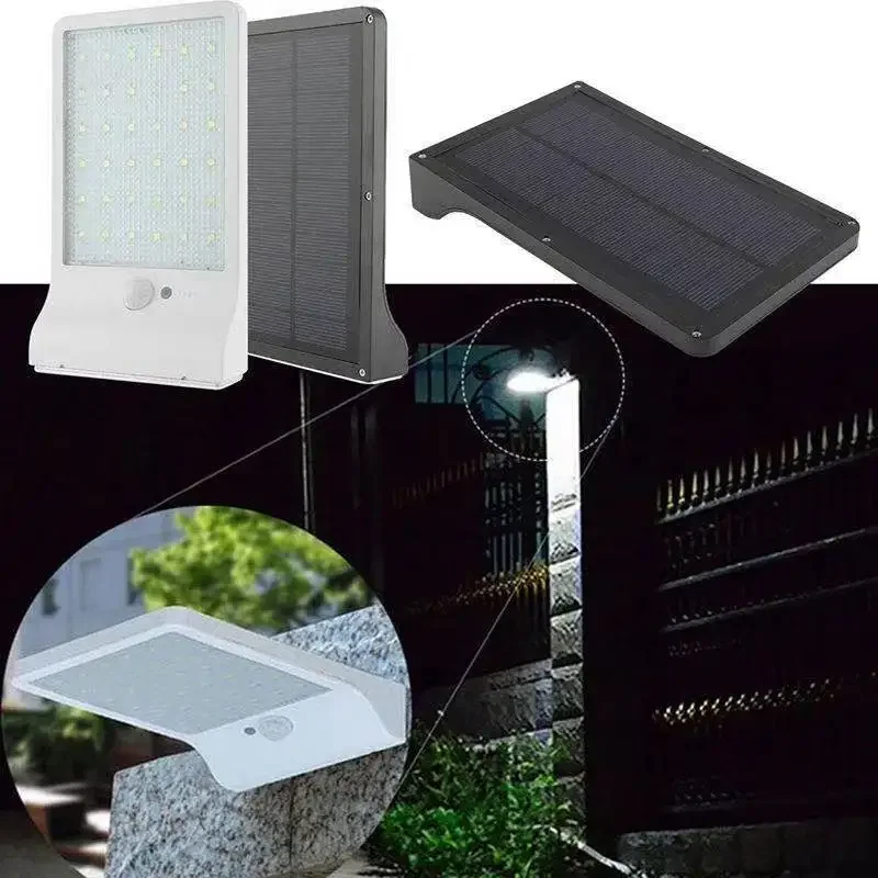 Farola de energía Solar con Sensor de movimiento PIR, lámpara Solar de seguridad para jardín, luces de pared impermeables para exteriores, iluminación de camino, porche y patio