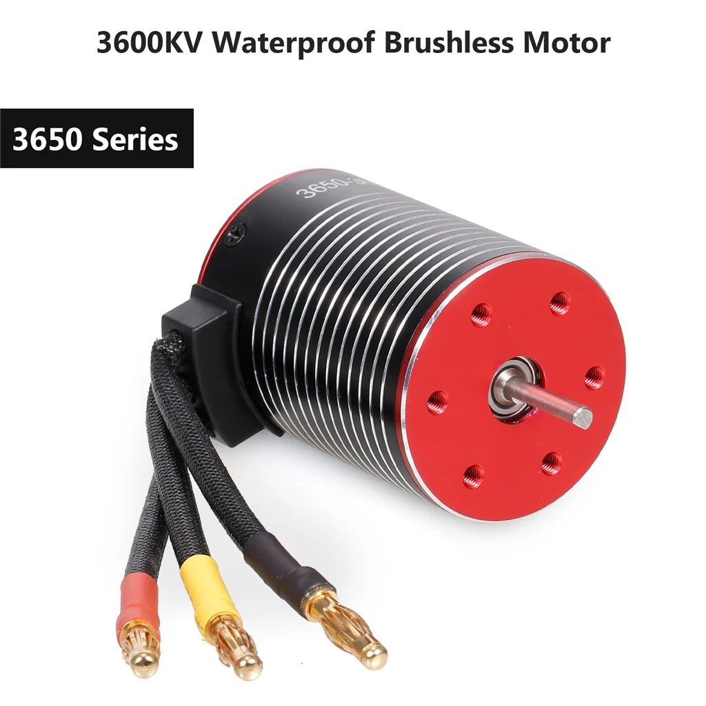 RCXAZ 3650 Brushless Motor with 120A/480A ESC Brushless Electric Speed Controller 5.3 V/5A BEC for 1/10 RC Racing Car Truck