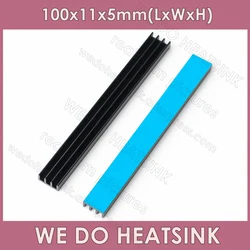 WE DO HEATSINK 100x11x5mm Without or With Thermal Pad Black Anodized NVME M2 NGFF 2280 PCI-E SSD Pure Aluminum M.2 Hard Heatsink