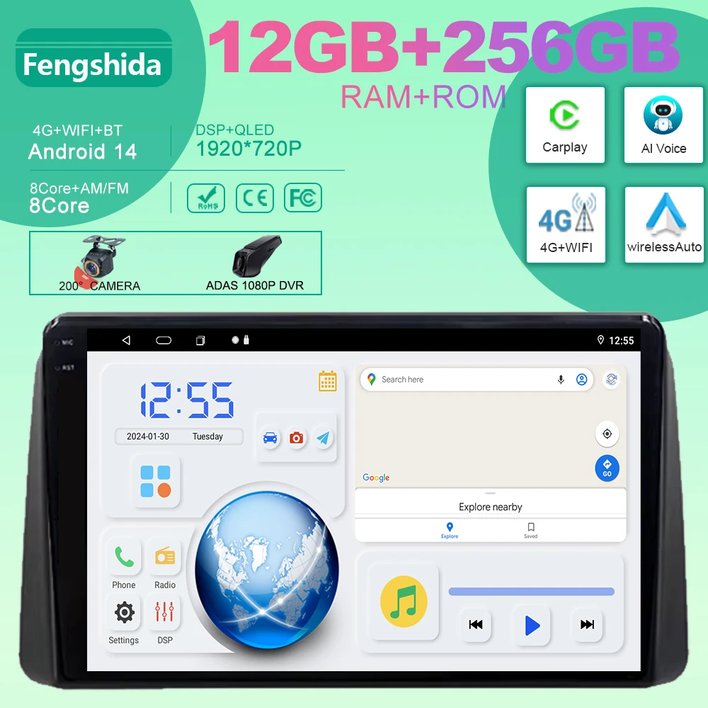 

Android 14 Car Navigation Multimedia Player For Chrysler Grand Voyager 5 2011 - 2015 For Dodge Grand Caravan 2008-2020 2DIN DVD