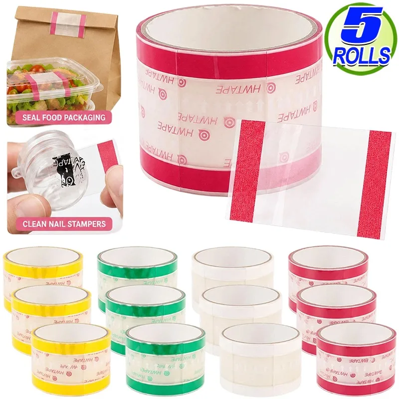 Residue Free OPP Tape Self Adhesive for Food Packaging Sealing and Nail Art Stamper Cleaner Strong Tack Waterproof Oil Resistant