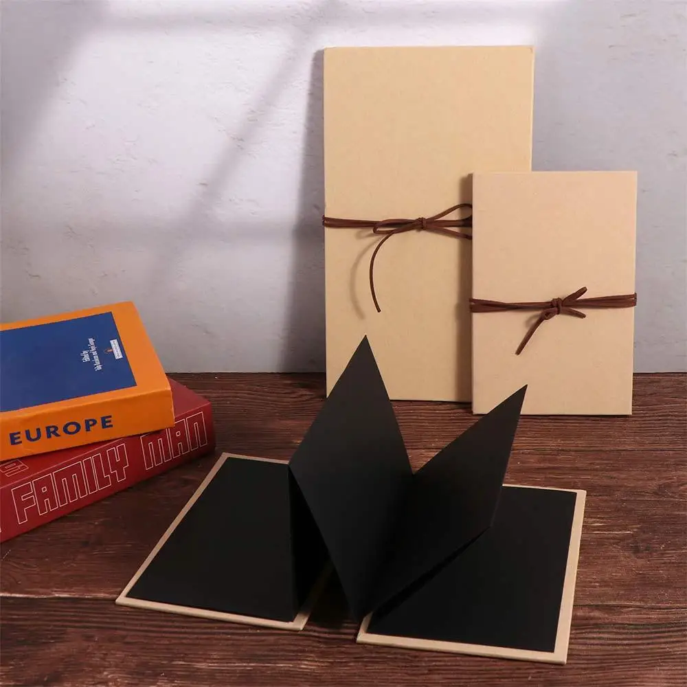

Folding Accordion Photo Album Gift Kraft Paper Handcrafts Surprised Photo Book 8 Page Photocard DIY Surprise Gift Family