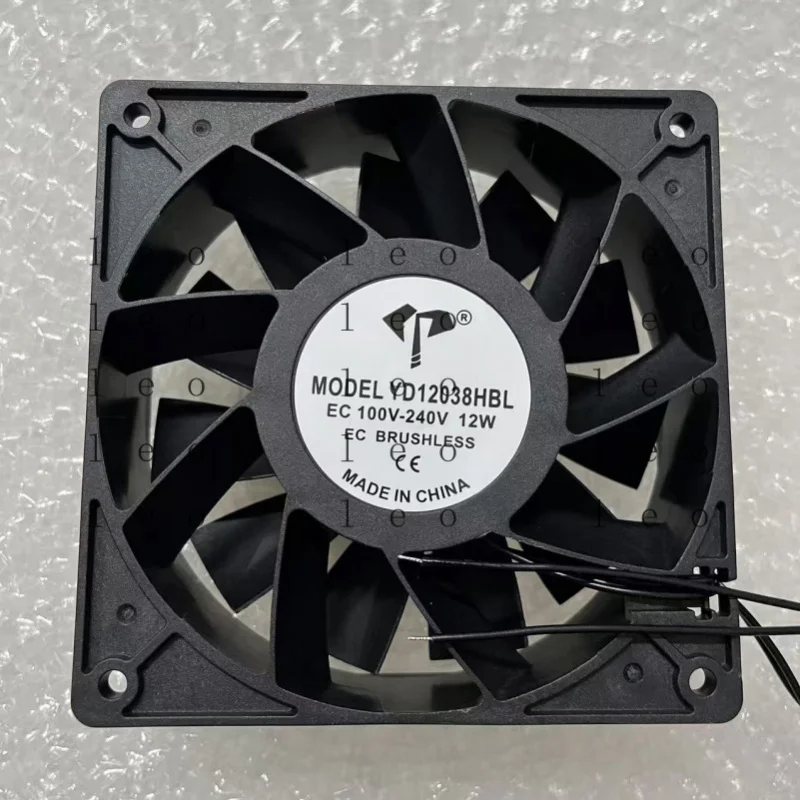 Yida Fan YD12038HBL EC100V-240V 12W High Airflow Ball Bearing Cooling Fan 12CM