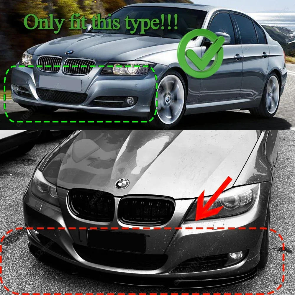 

Передний бампер, спойлер, сплиттер, диффузор для губ Canard для BMW 3 серии E90 E91 325i 330i 2007-2012 LCI Facelift Bodykits Tuning