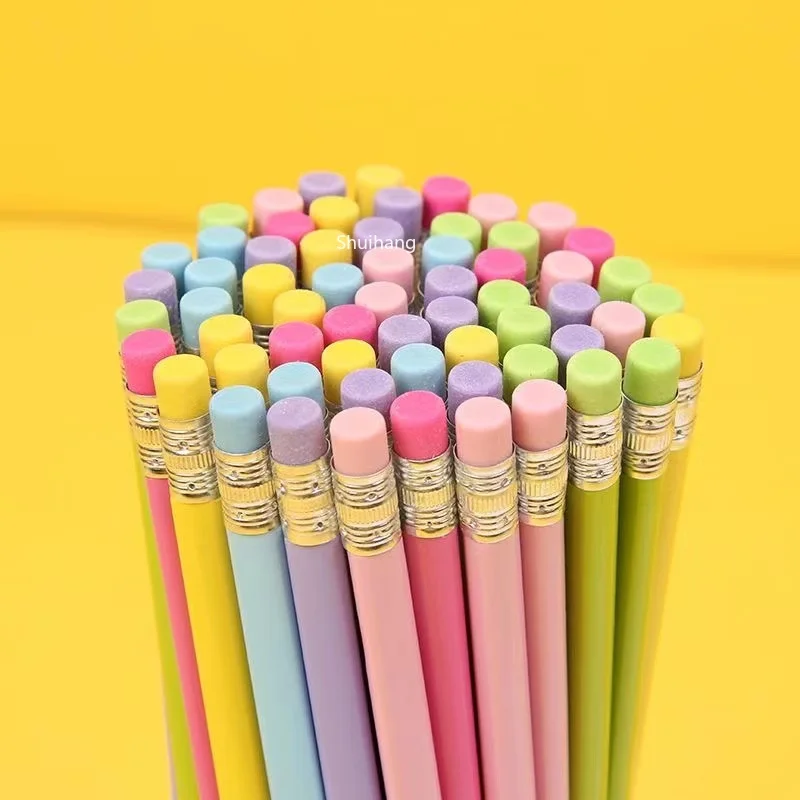 

30 PCS Macaroon Color Wooden HB Pencil Kawaii School Student Drawing Writing Children Standard Pencils Gift School Supplies