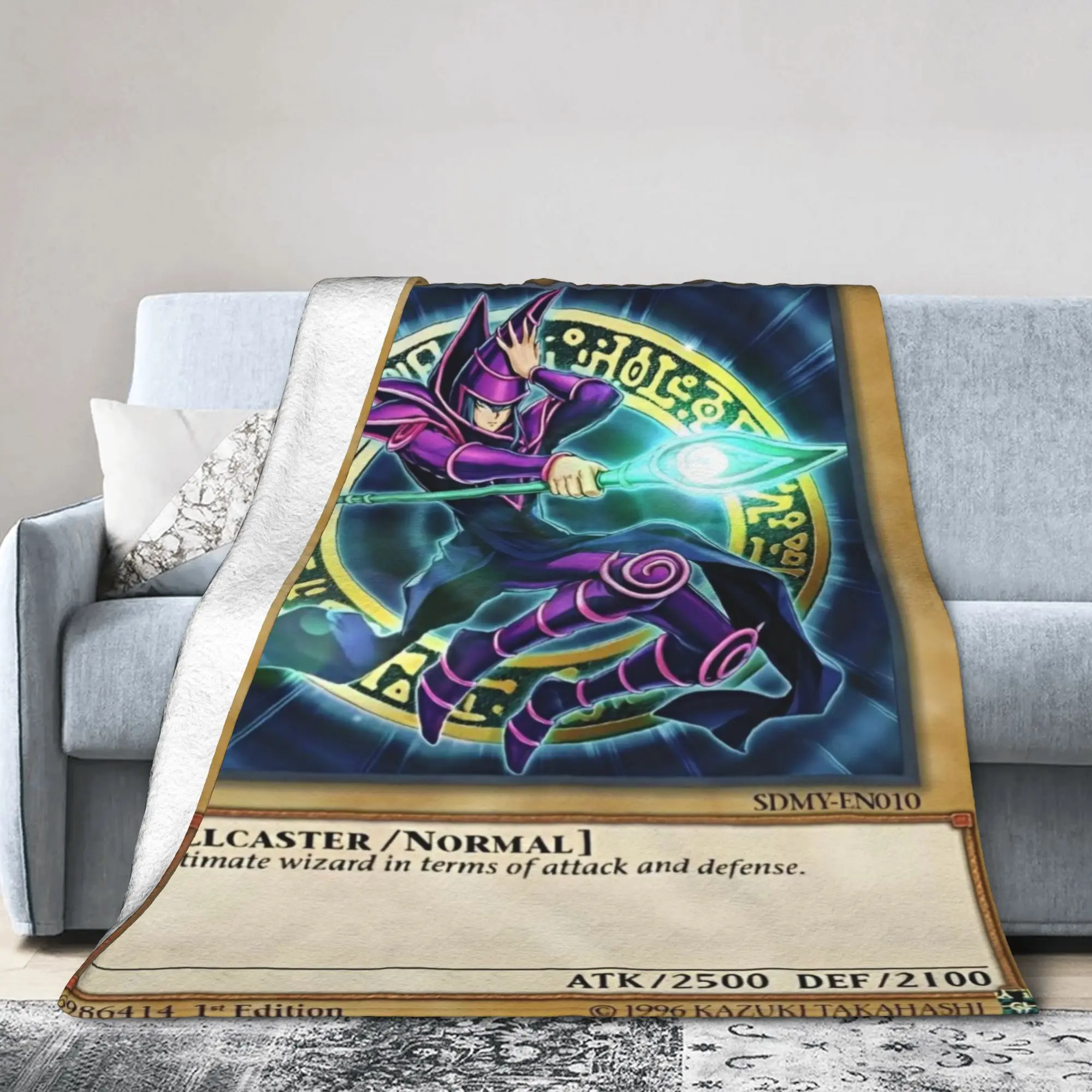 Anime Yu Gi Oh Card Blankets  Flannel Funny Breathable Throw Blankets for Bedding Lounge Textile Decor