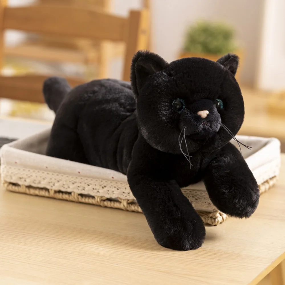 

50cm Size Imitation Lying Cat Plush Toys Realistic Design Hairy Texture Realistic Cat Plush Toy Cute Simulation Soft Material