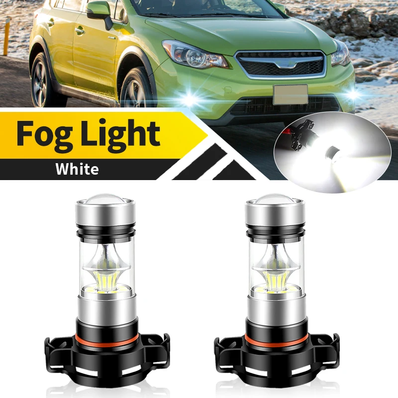 

2PCS Auto Bulb Fog Lamp 2504 PSX24W 12276 For Subaru XV Crosstrek 2013 2014 LED Car Fog Light Anti Fog Bulb 100W Car Accessories