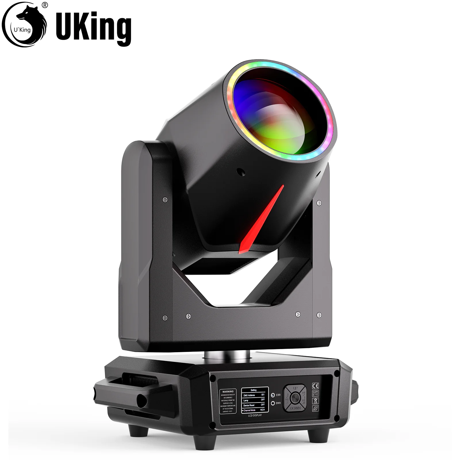 

U'King 295W 14R HID Beam Moving Head Light 8/18 Prism Gobo Zoom Rainbow Effect Stage Light DMX512 DJ Lights для рождественской вечеринки KTV