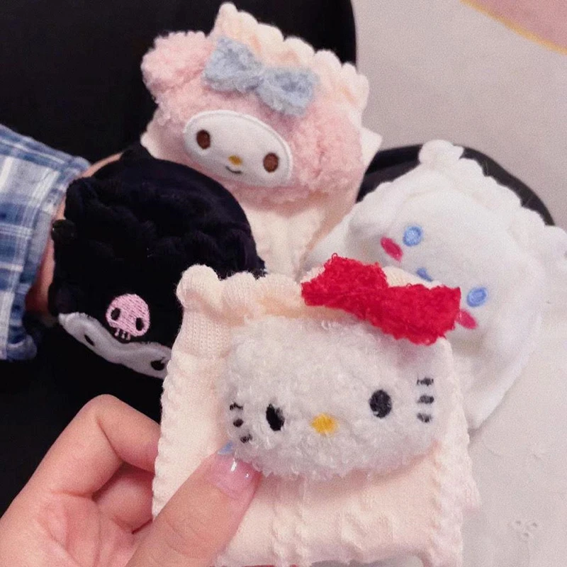 Anime kawaii sanrio meias longas de algodão bonito olá kitty minha melodia cinnamoroll kuromi meias meninas outono inverno meias quentes