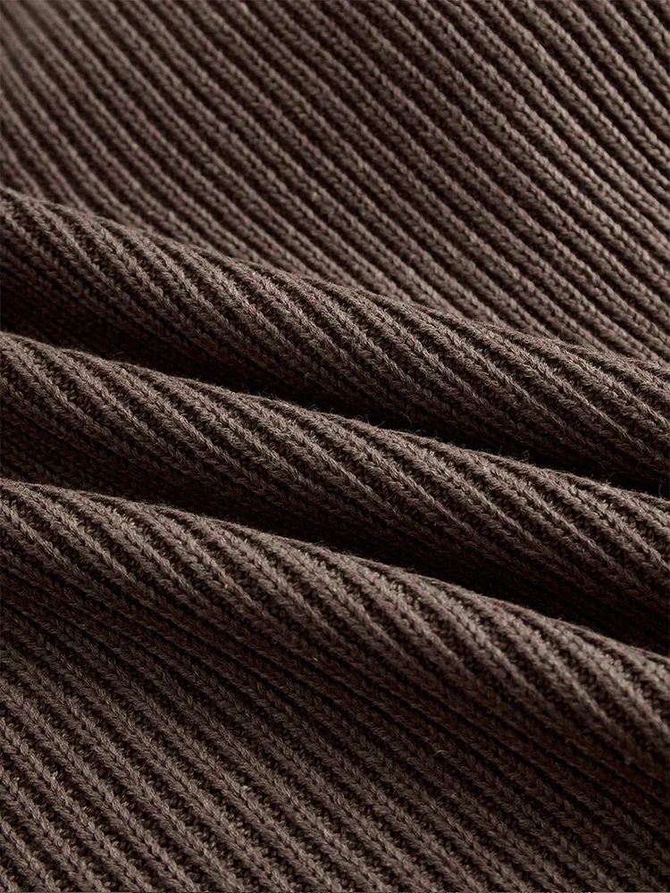 Dames coltrui jurk lente gegolfde splitsen lange mouwen casual elegante mini-jurken oversized effen gebreide jurk