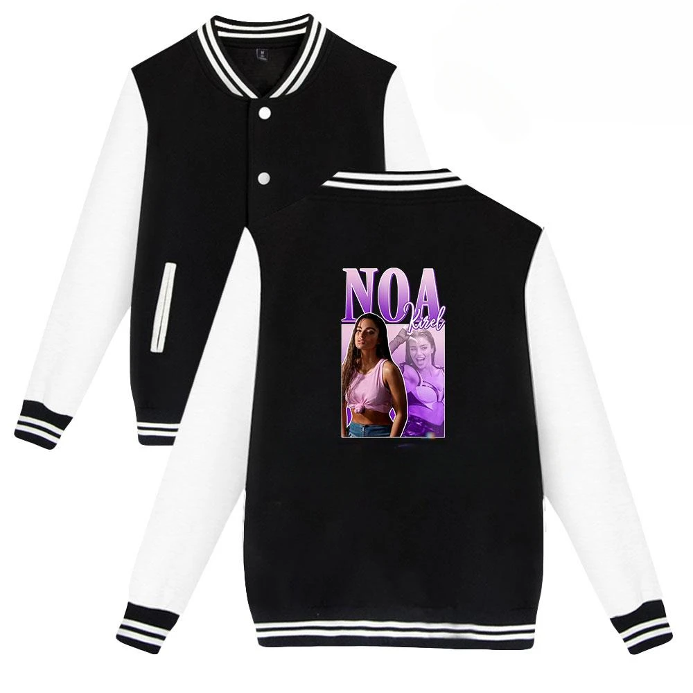 

Singer Noa Kirel Merch Baseball Jacket Women Men Bomber Jacket Outerwear Streetwear Hip Hop Baseball Uniform Casual Sportswear