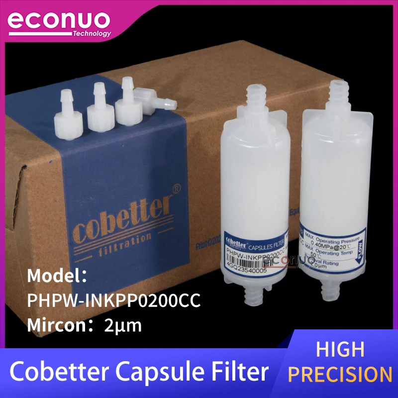 Cobetter 2 Micron Ink Filter Capsule for Allwin Flora Gongzheng Printers OEM Part PHPW-INKPP0200CC Compatible with Various Model