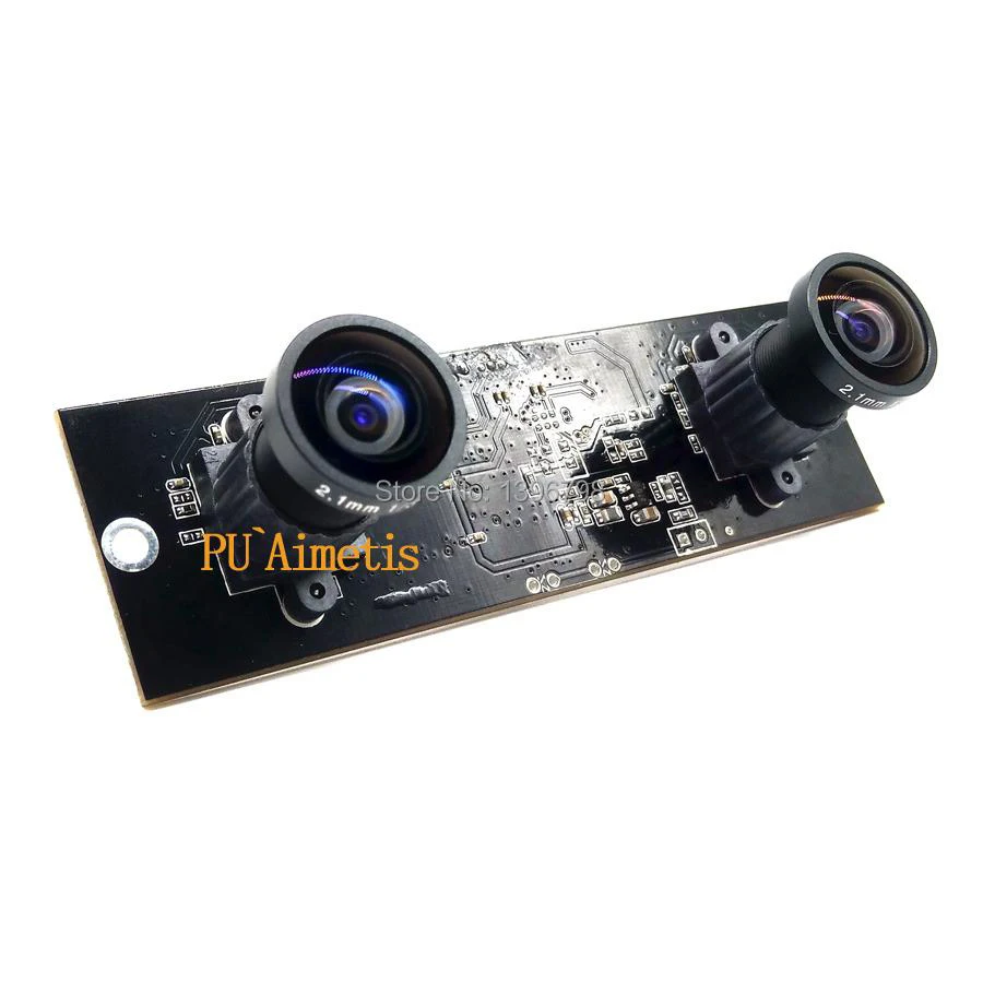 PU`Aimetis 산업용 미니 카메라 듀얼 렌즈 3MP 2.1mm HD 2560*960P 300W픽셀 컴퓨터 30FPS USB 카메라 모듈 윈도우 리눅스용