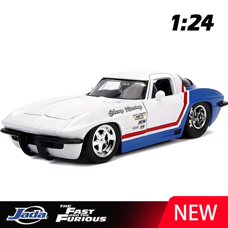 

JADA 1:24 CORVETTE STINGRAY 1963 Alloy Car Diecasts & Toy Vehicles Car Model Miniature Scale Model Car For Children