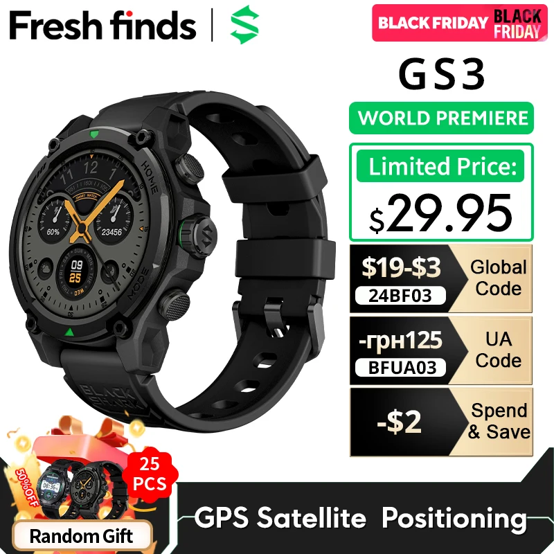 [World Premiere]Blackshark GS3 Smart Watch Global Version 1.43