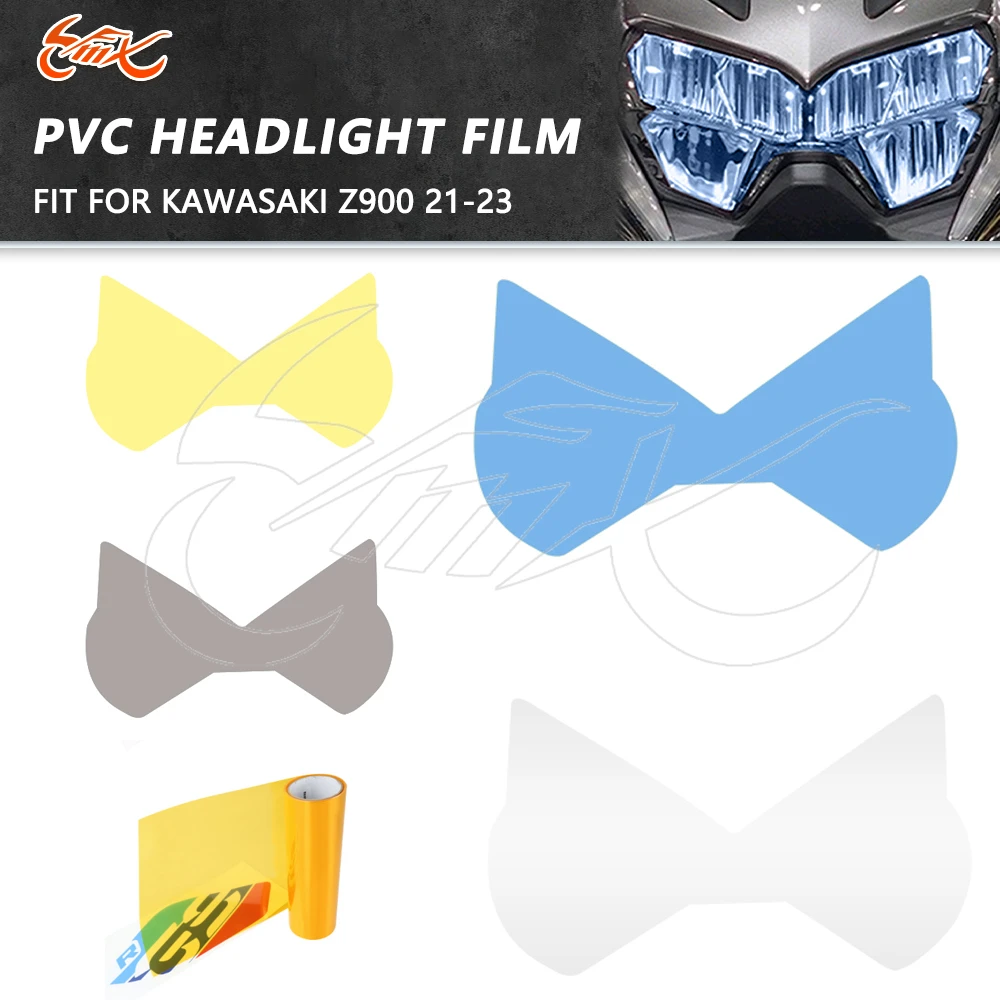 

Подходит для Kawasaki Z900 Z 900 z900 2021-2023, прозрачная защитная пленка для фар из ПВХ, наклейка против царапин