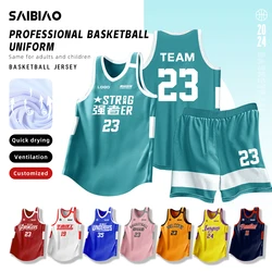 Adult Kid Basketball Jersey Customize Men Women Quick-drying Breathable Training Uniform Sleeveless Shirt Sportswear Clothing