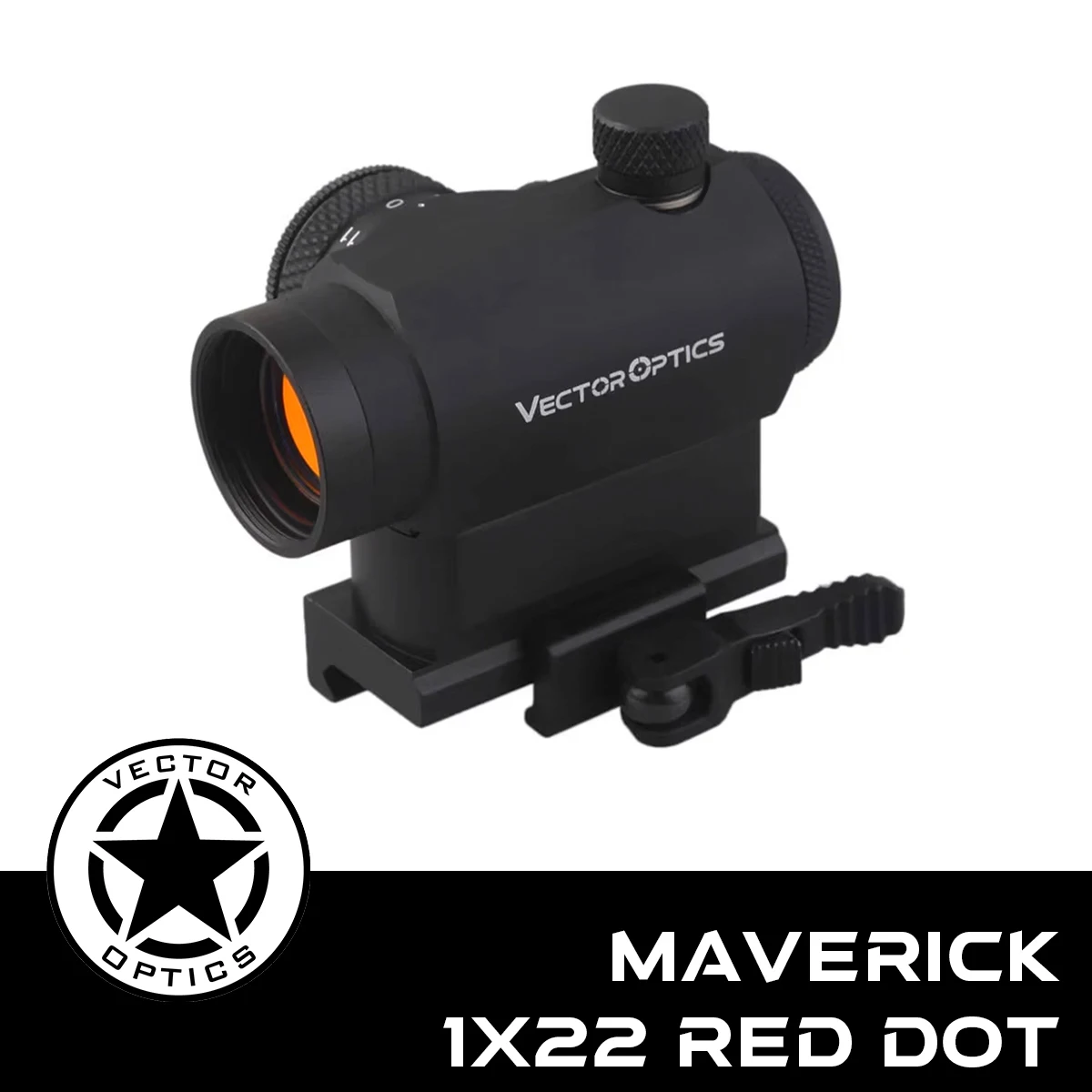 

Vector Optics Maverick 1x22 Tactical Compact Red Dot Sight Scope with Quick Release QD Mount For AR Rifles Airgun Shotgun