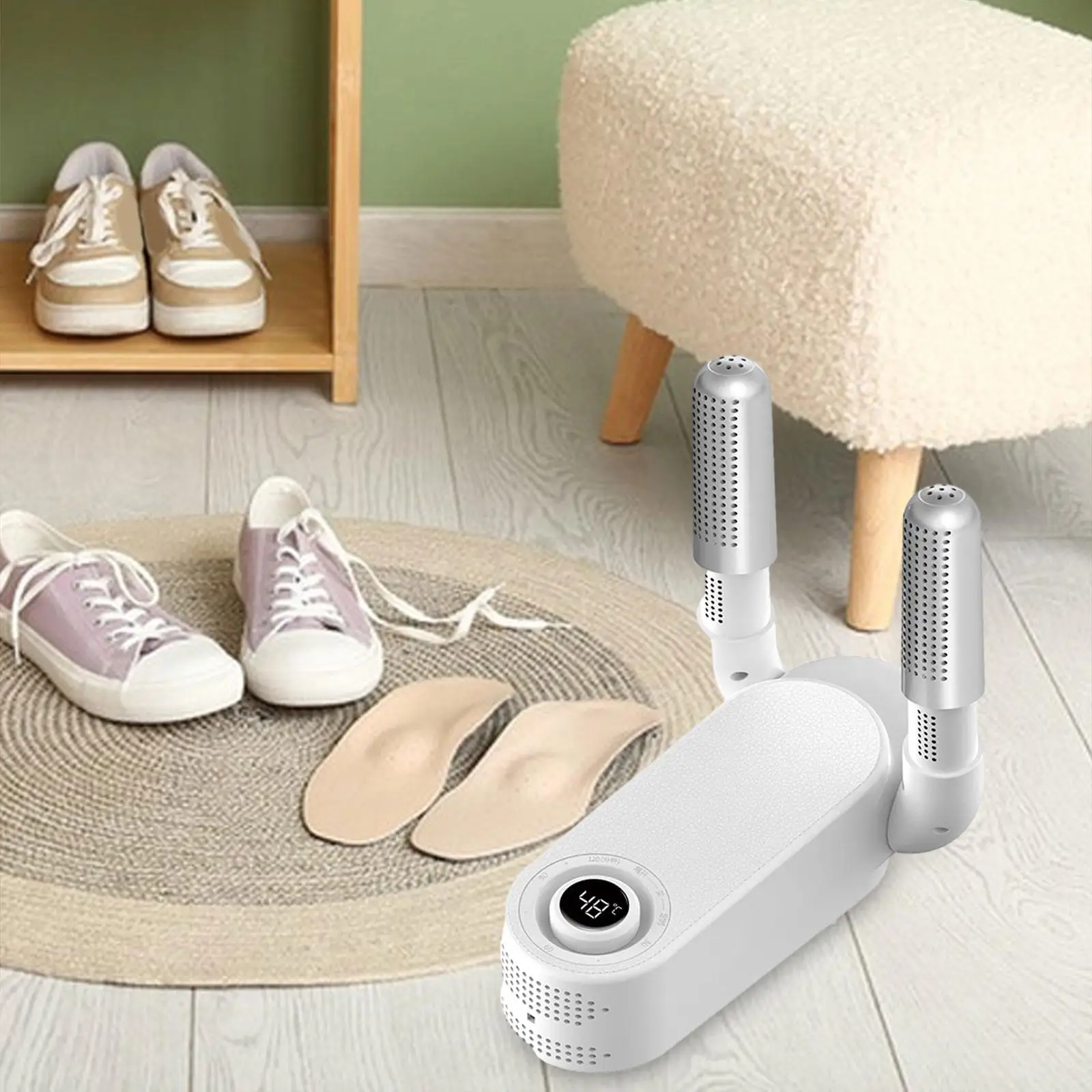 

Shoe Dryer Fast Drying Low Noise Folding Boot Drying Machine with Timer for Long/Short Boots Socks Slippers Leather Shoes Hotel