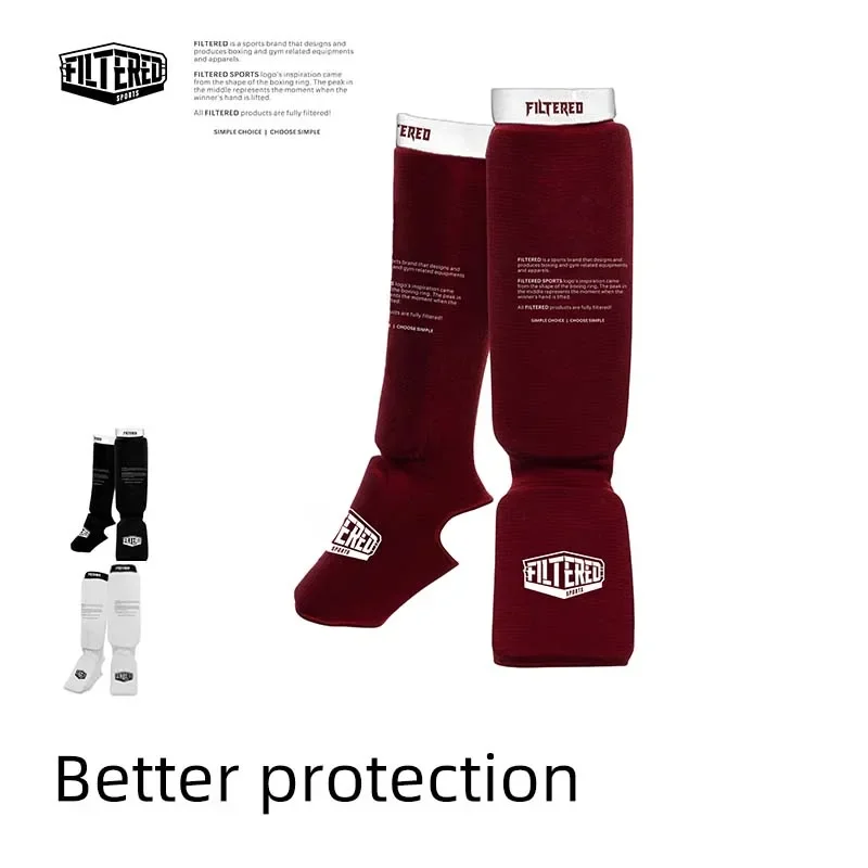 

FILTERED SPORTS Protective Leg Guards for Sports Unisex Cotton Kickboxing Training Shin Guards High Elasticity Kickboxing SSG01